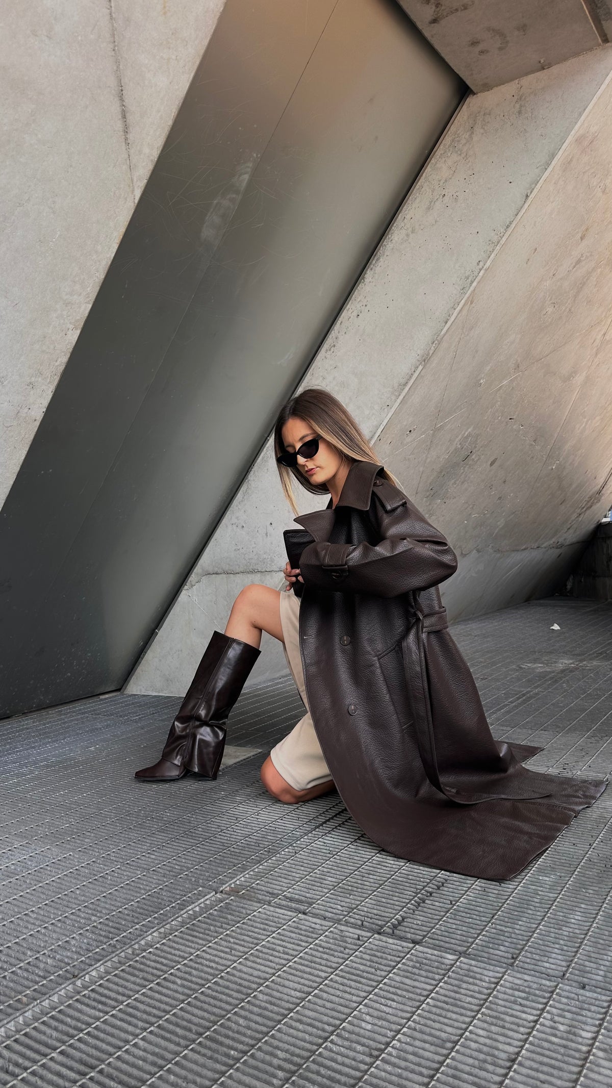 Gabardine Leather Effect